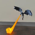 Fire Breathing Dragon Bookshelf Nook Light 3D Printed Flying Dragon Shelf Decor Lover Gift For Halloween Indoor Table Display Decoration Ornaments - Image 8