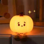 Home Decor Halloween Pumpkin Night Light Cute Soft Silicone Lamp Touch  Dimmable Rechargeable Bedside Decor Light Kids Gifts Halloween Decorations - Image 4